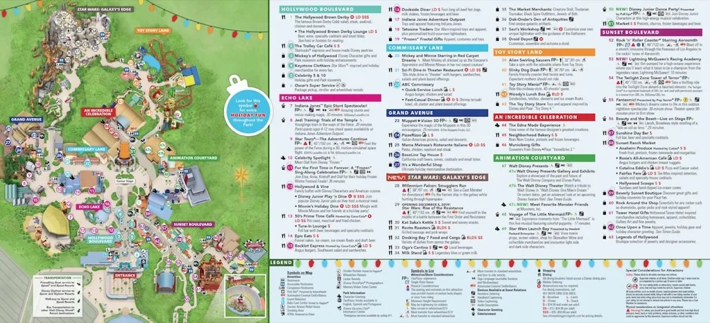 Mapa Disney Hollywood Studios